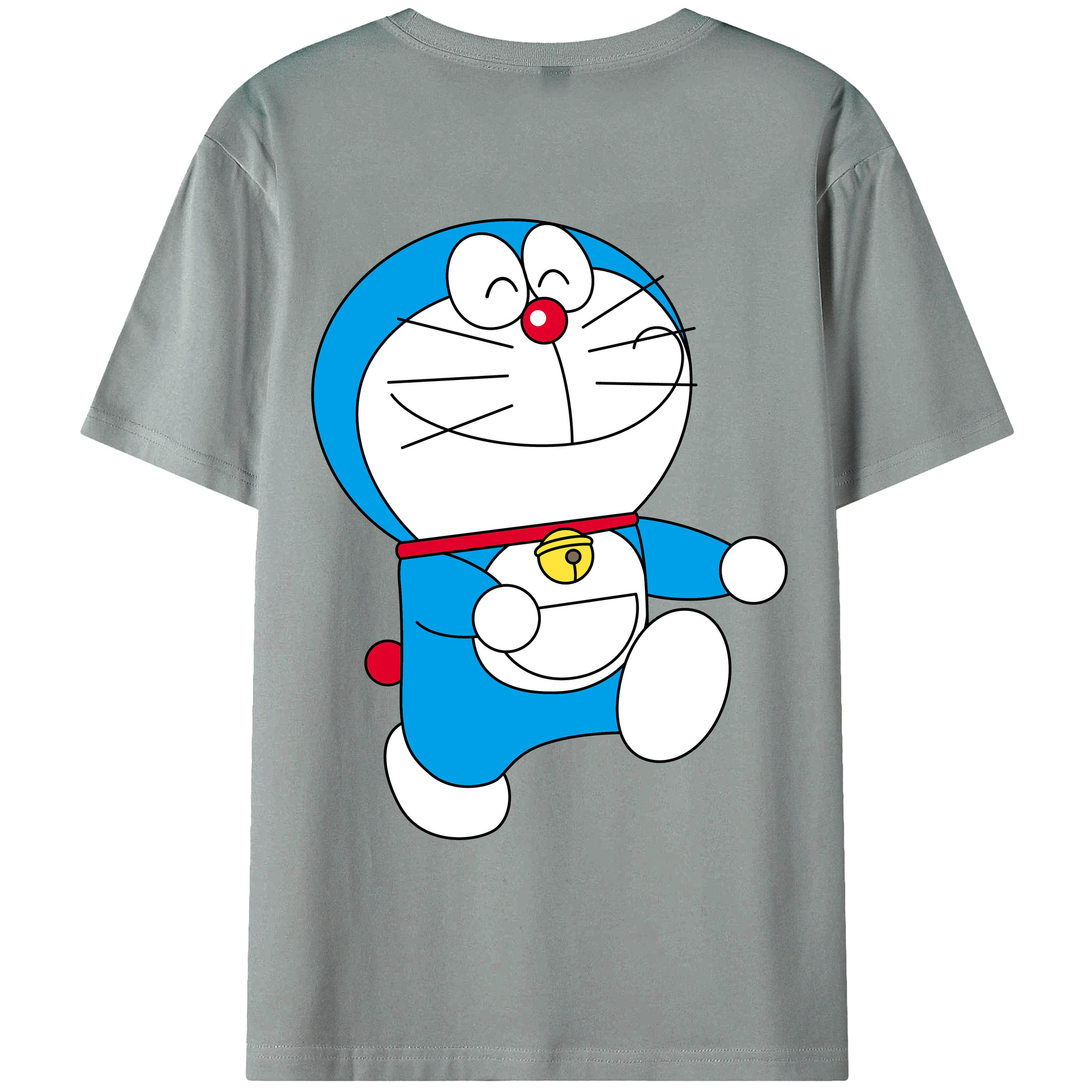 （画像用） ドラえもん Doraemon 綿100％ メンズ半袖Tシャツ（バックプリント） 通気性
